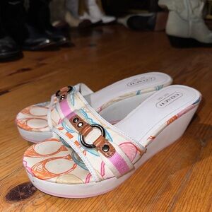 Coach “Fiona” Slide on Wedges